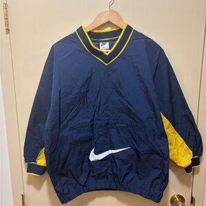 Vtg 90s Nike  Michigan Pullover Windbreaker Jacket